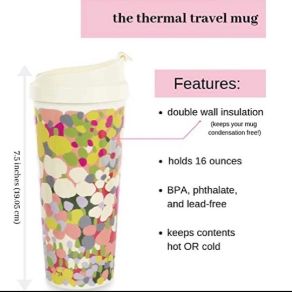 kate spade Other - ⚡SALE NWT KATE SPADE floral thermal travel mug thermos